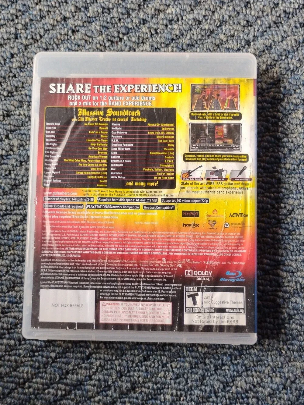 Guitar Hero: World Tour (PlayStation 3, 2008) - Picture 3 of 3